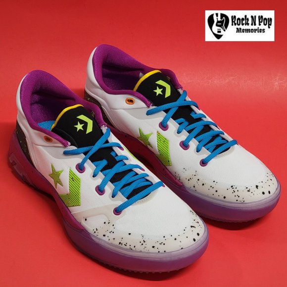 Converse G4 Ox Graffiti Collection 168618C White/Bright Pear/Cactus Flower NWB